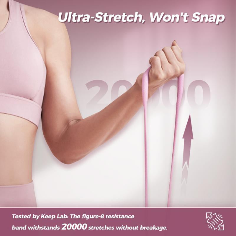 Elevate Your Workout with KEEP Resistance Bands - Versatile Figure 8 TPE Bands for Women, Perfect for Arms, Chest Expansion, Yoga, and Muscle Training