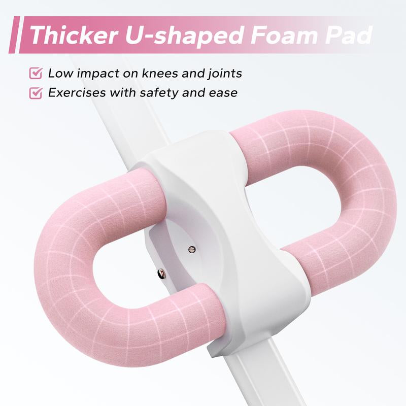 Merach Foldable Adjustable Ab Trainer with LCD Monitor - Comprehensive Home Gym Equipment for Core, Arm, Leg, and Glute Development, Ideal for Women's Fitness Routines